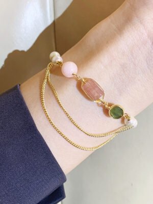 Natural Pearl Crystal Bracelet