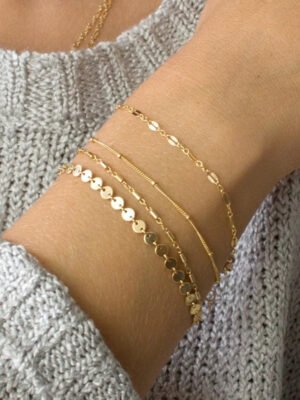 Tube Disc Lace Bracelet