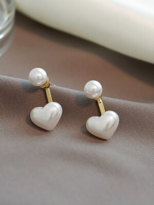 Love Pearl Stud Earrings